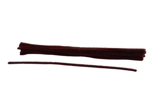 12 " L x 6mm Chenille Stems Brown