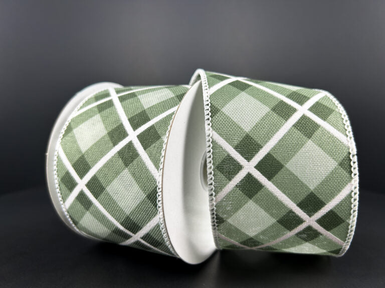 72248400624   2.5"X10YDS     Sage-Hunter-White Georgia  Plaid