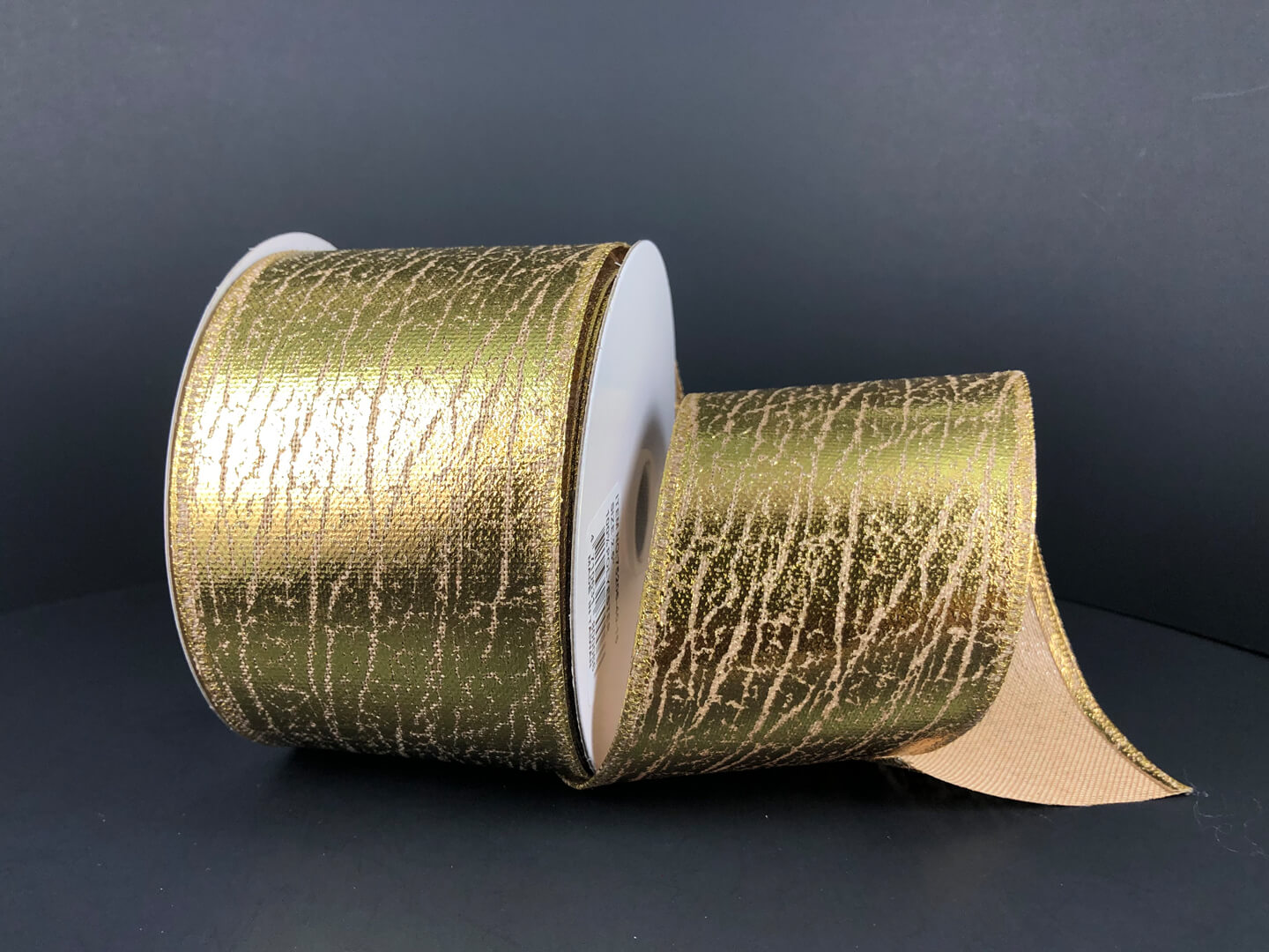 752064015      2.5"X10YDS   Crackle  Lame     Gold
