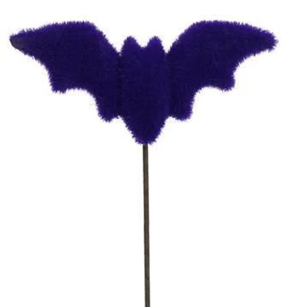 HH392523   7"L x 3.25"H Flocked Bat Pick (12"Oal)   Dark Purple