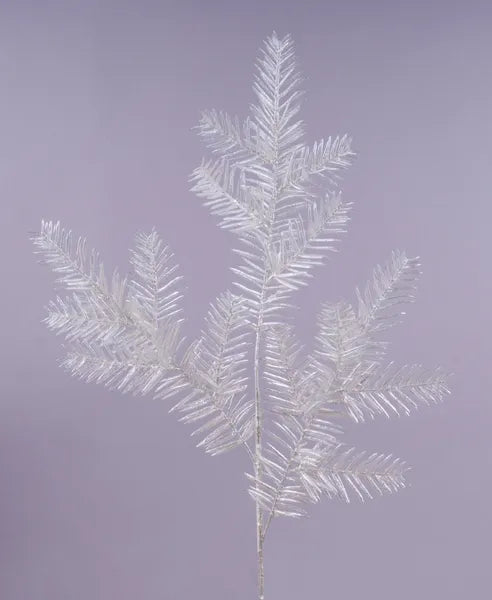 XV767741   23.5"L Pearl Hemlock Spray   Silver