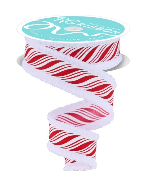 RGC828727   1.5" x 10yd Peppermint Twist/Drift     White/Red/Silver
