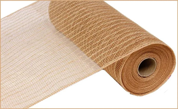 RY800518  10.25" x 10yd Poly/Jute Mesh Natural
