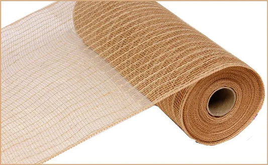 RY800518  10.25" x 10yd Poly/Jute Mesh Natural