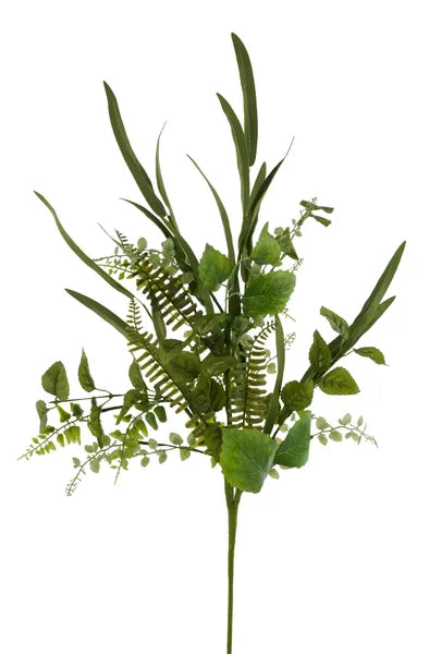 FH821409   28"L Mixed Foliage Spray   Green