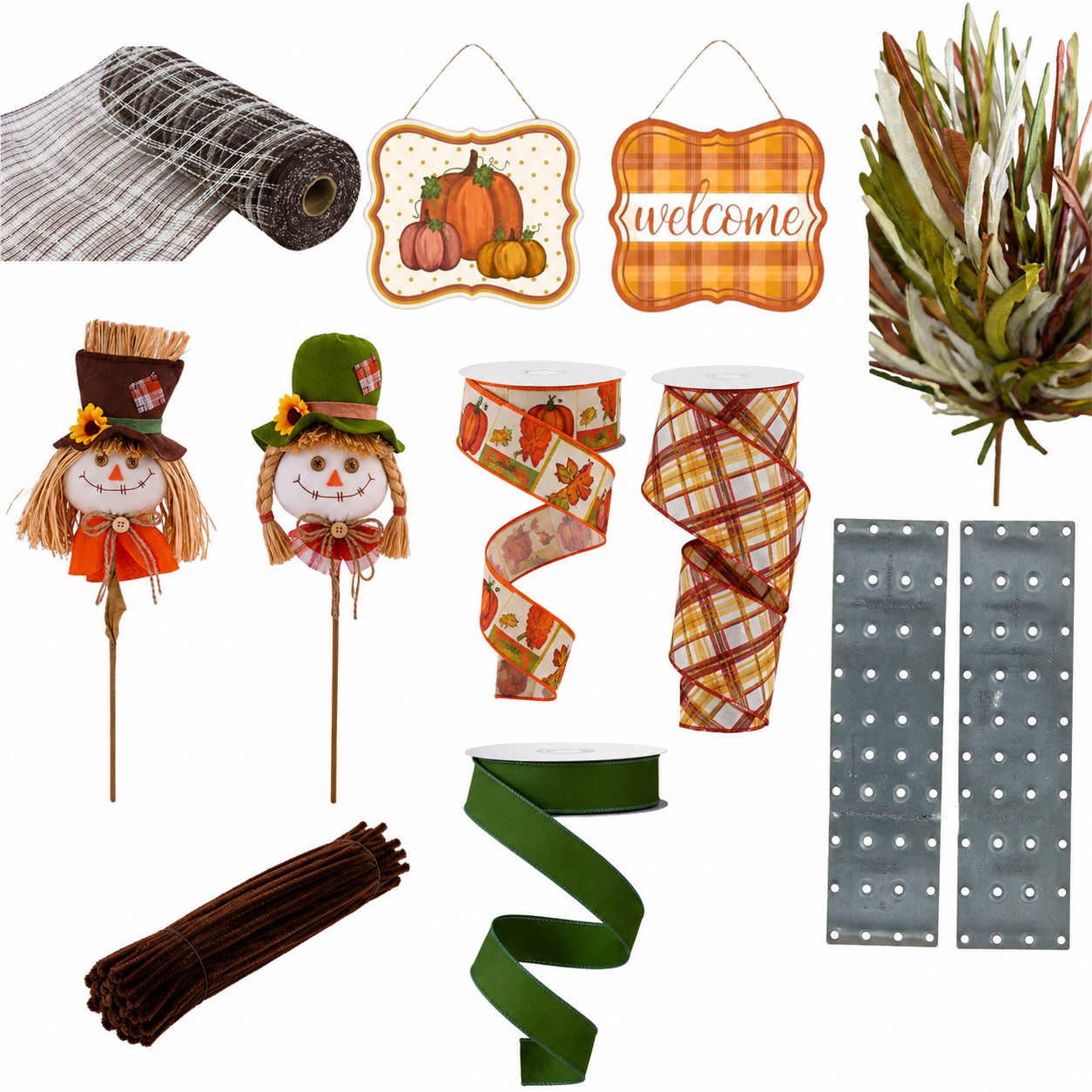 Welcome Scarecrow Harvest Wreath Kit