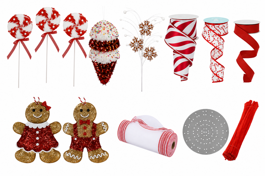 Sweet Gingerbread Christmas Wreath Kit