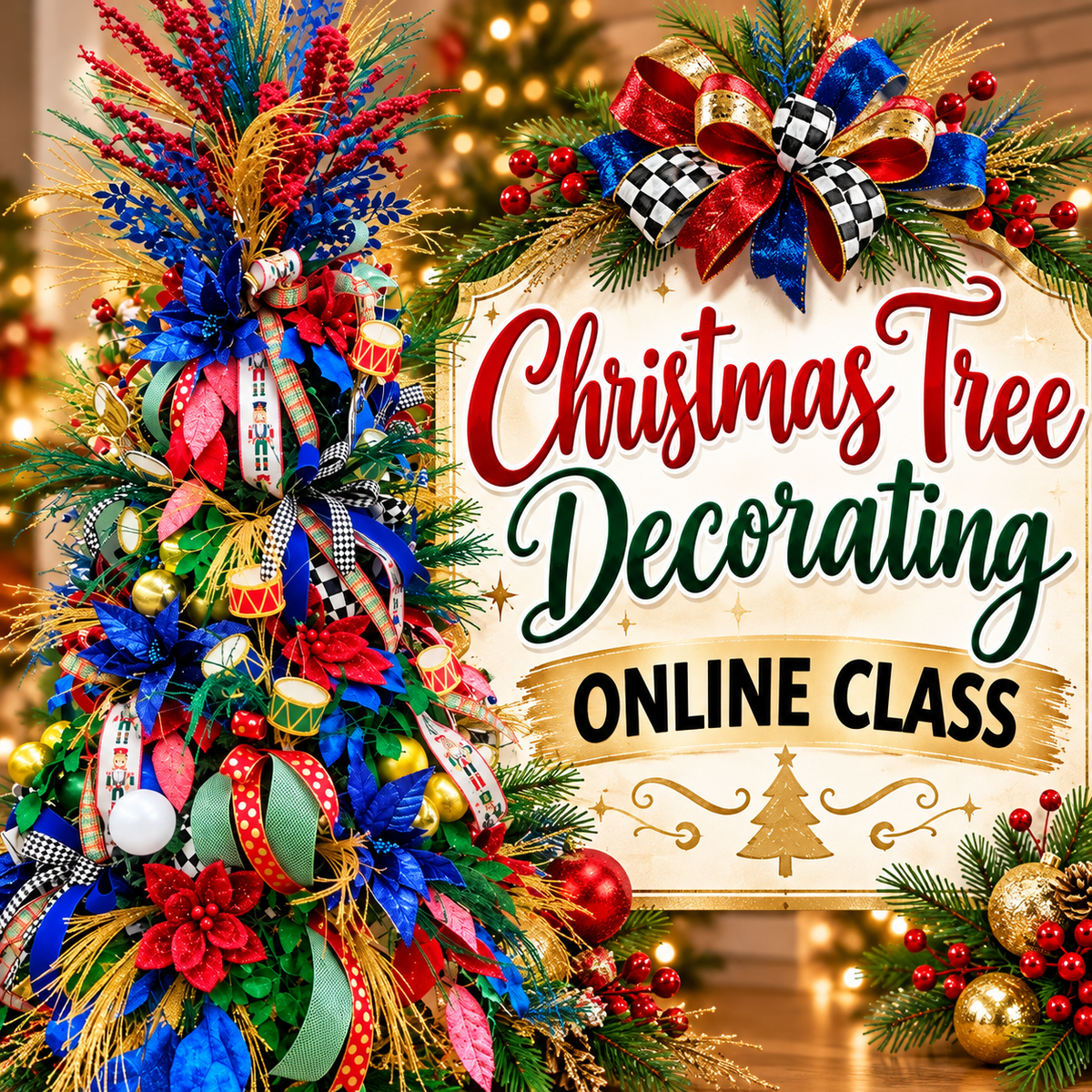 Christmas Tree Decorating LIVE Online Class Nov 17
