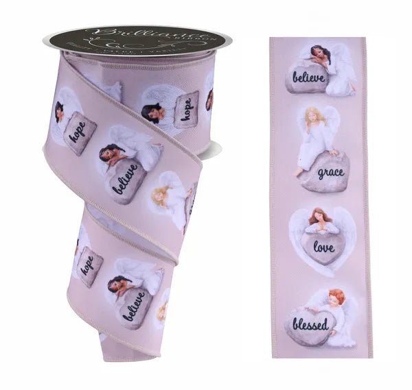 LS1085RT   2.5" x 10yd Angels    White/Natural/Multi