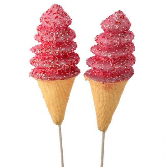 MTX73570  16" Ice Cream Cone W/Sprinkles Stem Red/Pink/White