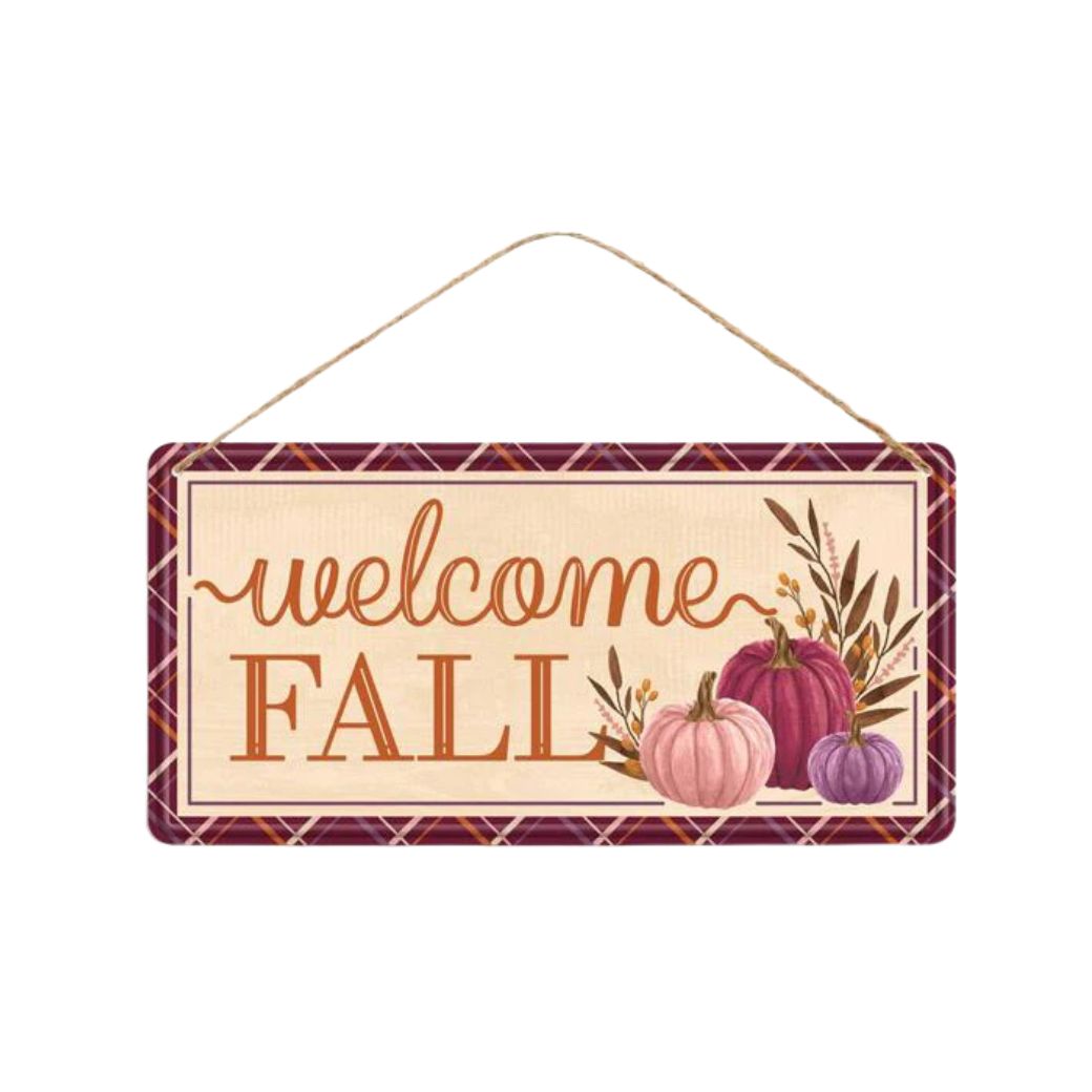 Welcome Fall Plum & Blush Pumpkin Wreath Kit
