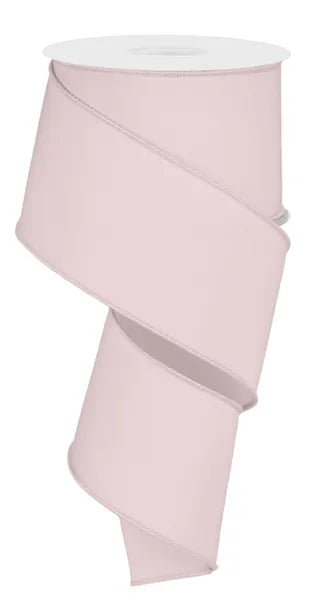 RGE120315  2.5" x 10yd Diagonal Weave Fabric Pale Pink