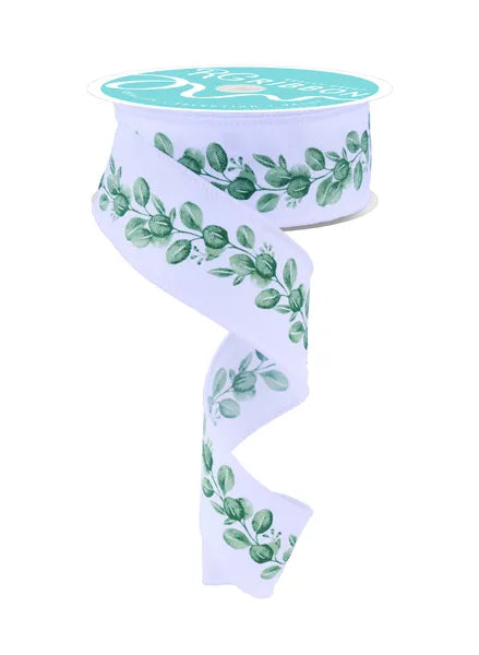 RGF148627  1.5" x 10yd Eucalyptus White/Lt Green/Sage