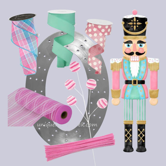 Pastel Nutcracker Wreath Kit