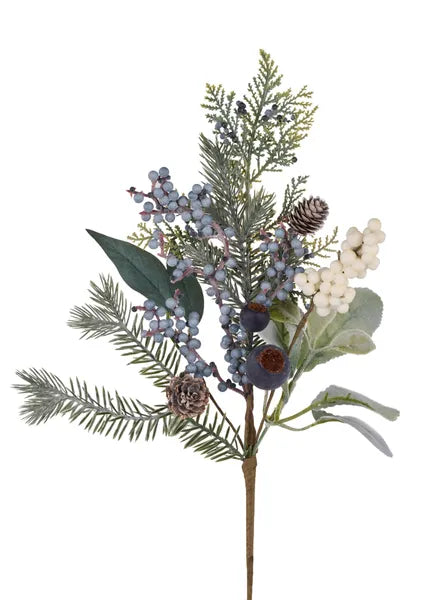 XX8579  16"L Berry/Rose Hip/Spruce Pick Smoke Blue/Cream/Green