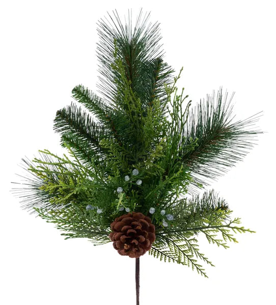 XX8696  21.5"L Deep Woods Mixed Pine Spray x 10 Green