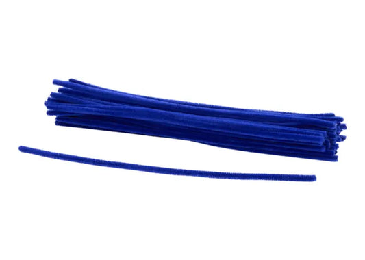 12 L x 6mm Chenille Stems 100ea/BX, Royal Blue
