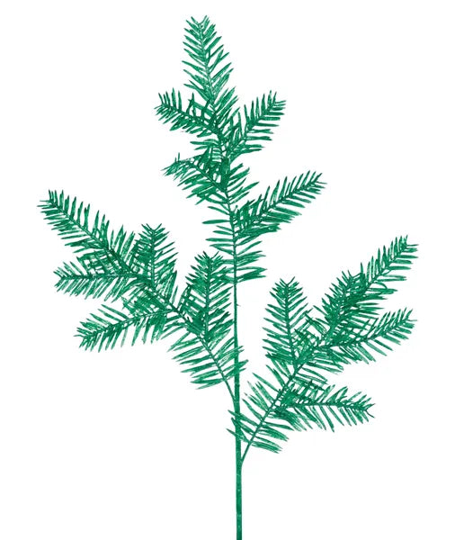 XV767709   23.5"L Pearl Hemlock Spray   Green