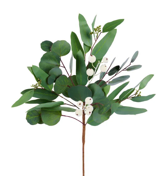 FG6500    20"L Eucalyptus/Berry Spray   Green/Cream