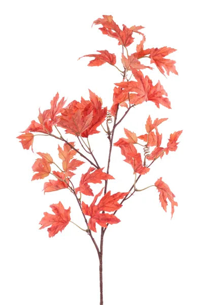 HA1828E8   29"L Maple Leaf Spray   Dk Orange