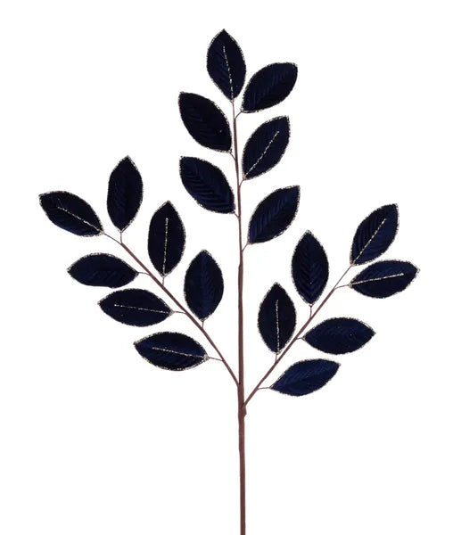 XS252919    26"L Leaf Spray     Midnight Blue