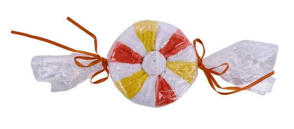 XC1170J7   11"Oal x 4.75"Dia Round Peppermint     Orange/White/Yellow