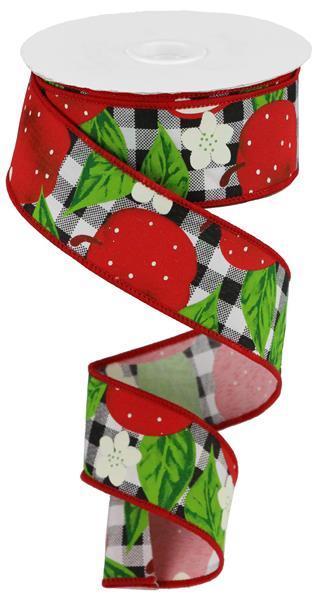 RGC1256X6   1.5" x 10yd Apples W/Check