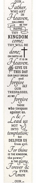 RGF160030  2.5" x 10yd The Lord’S Prayer Ivory/Black