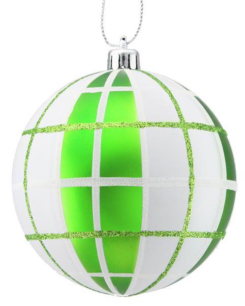 XY8532C9 100MM Plaid Ball Ornament