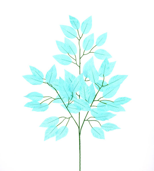 FG633742   23"L Ficus Spray   Robin Egg