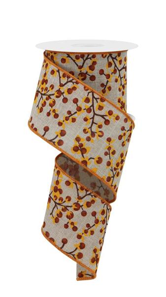 RGE135618  2.5" x 10yd Bittersweet Nat/Mstrd/Orng/Rust/Brn