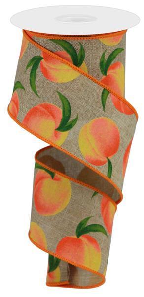 RGC122401      2.5" X 10Yd Peaches On Royal