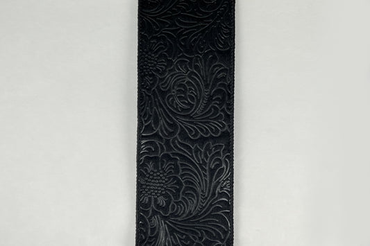 42466-40-21     2.5"X10YDS    Embossed Flower    Black