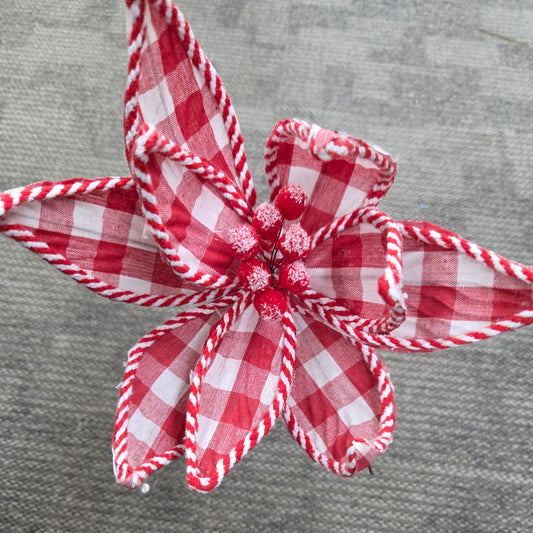 XS389530     Poinsettia Pick    Red/White