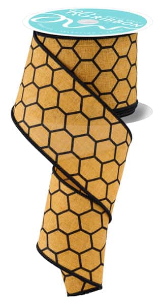 RGF1597F4  2.5" x 10yd Honeycomb Mustard/Black