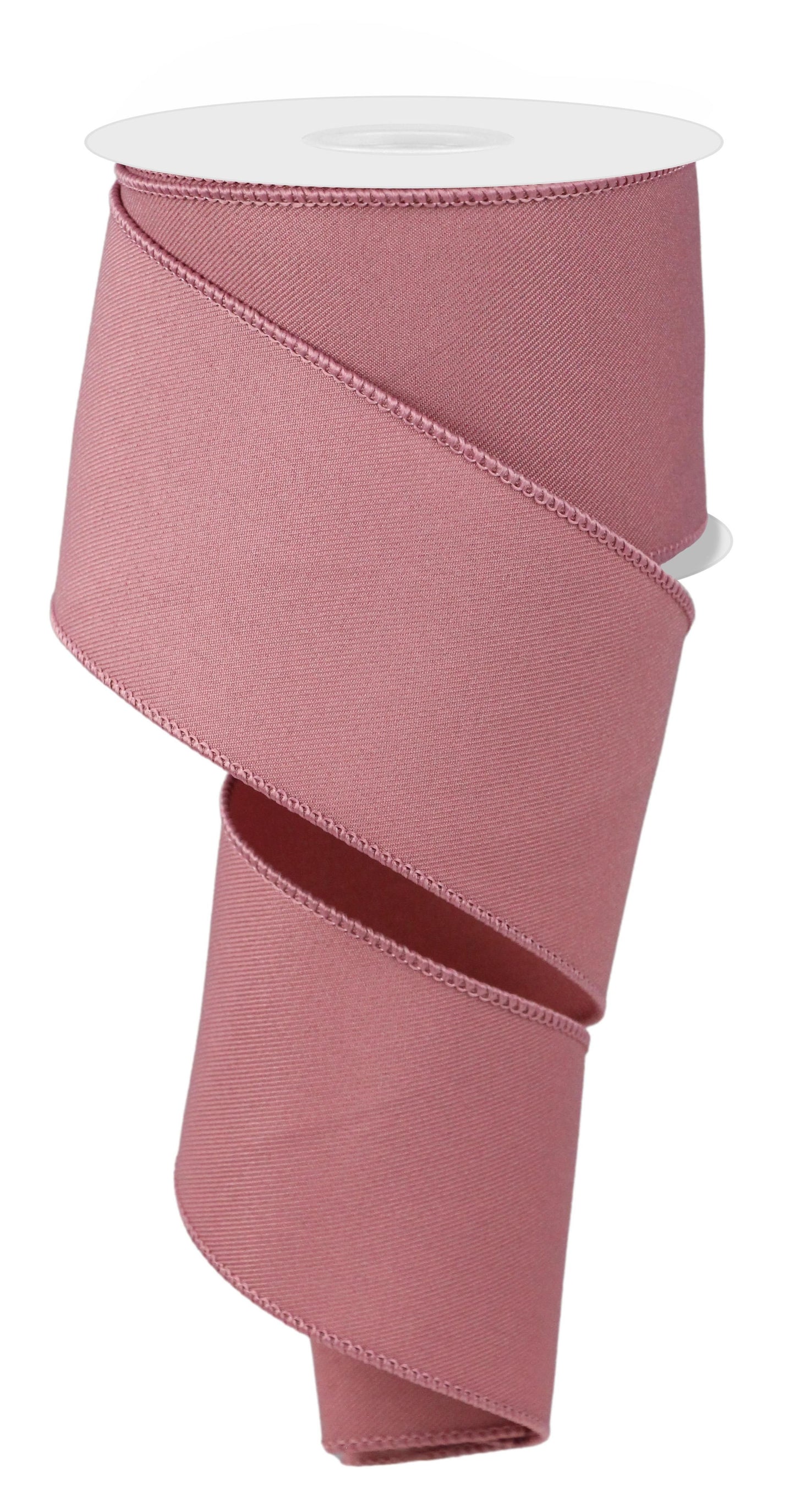 RGE1203EH  2.5" x 10yd Diagonal Weave Fabric Dusty Rose
