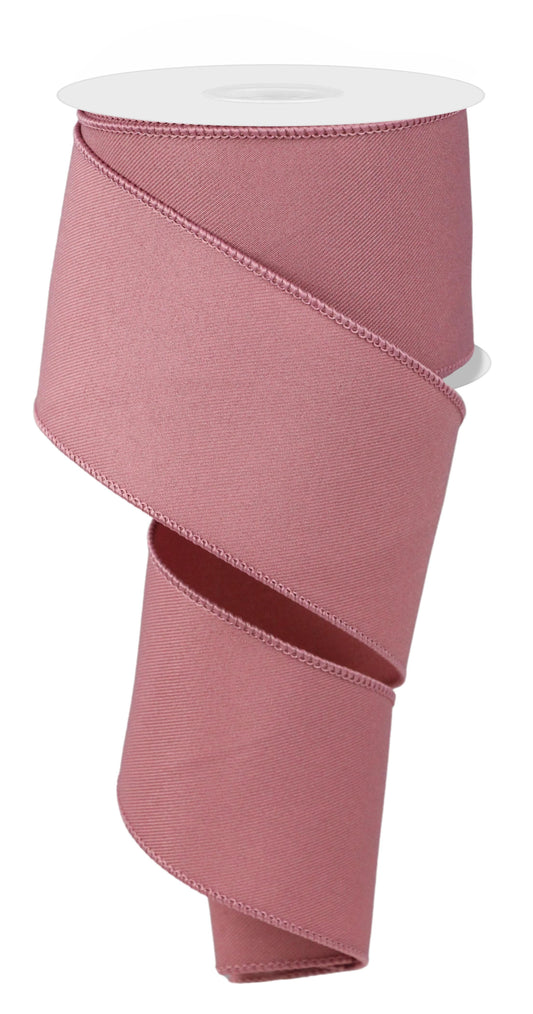 RGE1203EH  2.5" x 10yd Diagonal Weave Fabric Dusty Rose
