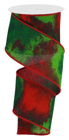 RGB11212C  2.2.5" x 10yd Watercolor Blend     Red.