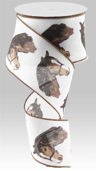 RG0165527      2.5" x 10yd Horse On Royal    White/Brown