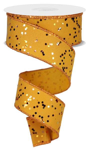 RGE1253K7  1.5" x 10yd Sprinkled Hex Glitter Finish Mstrd/Brn/Rust/Lt Cpr/Gld