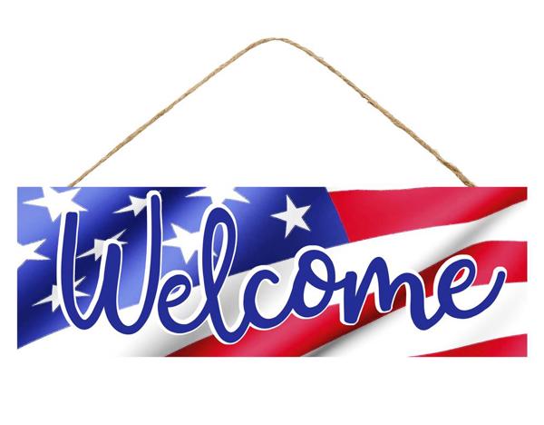 AP8036 15"L x 5"H Welcome/Flag Sign