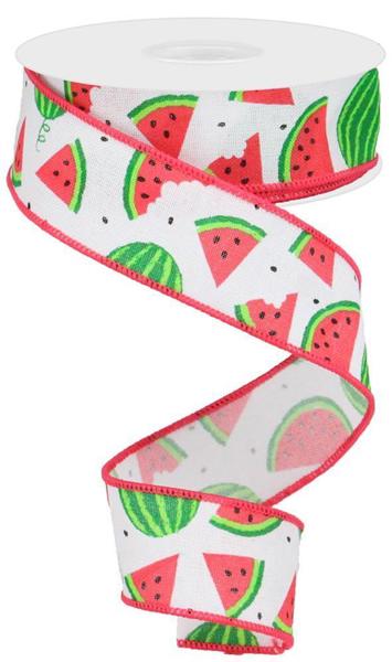 RG0199127 1.5"X10YD Watermelon Slices on Royal White/Red/Pink/Green/Black