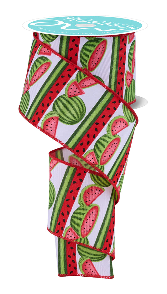 RGH126227    2.5" x 10yd Watermelons   White/Red/Pink/Green/Blck