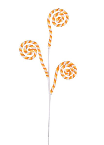 MN036041  27.5"L Velvet Rope Coil Spray Orange/Yellow/White