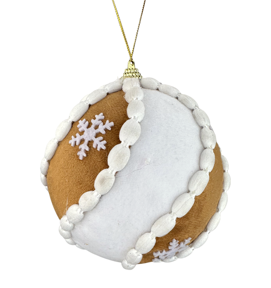 86502WTBR      5"DIA  Gingerbread Swirl Ornament