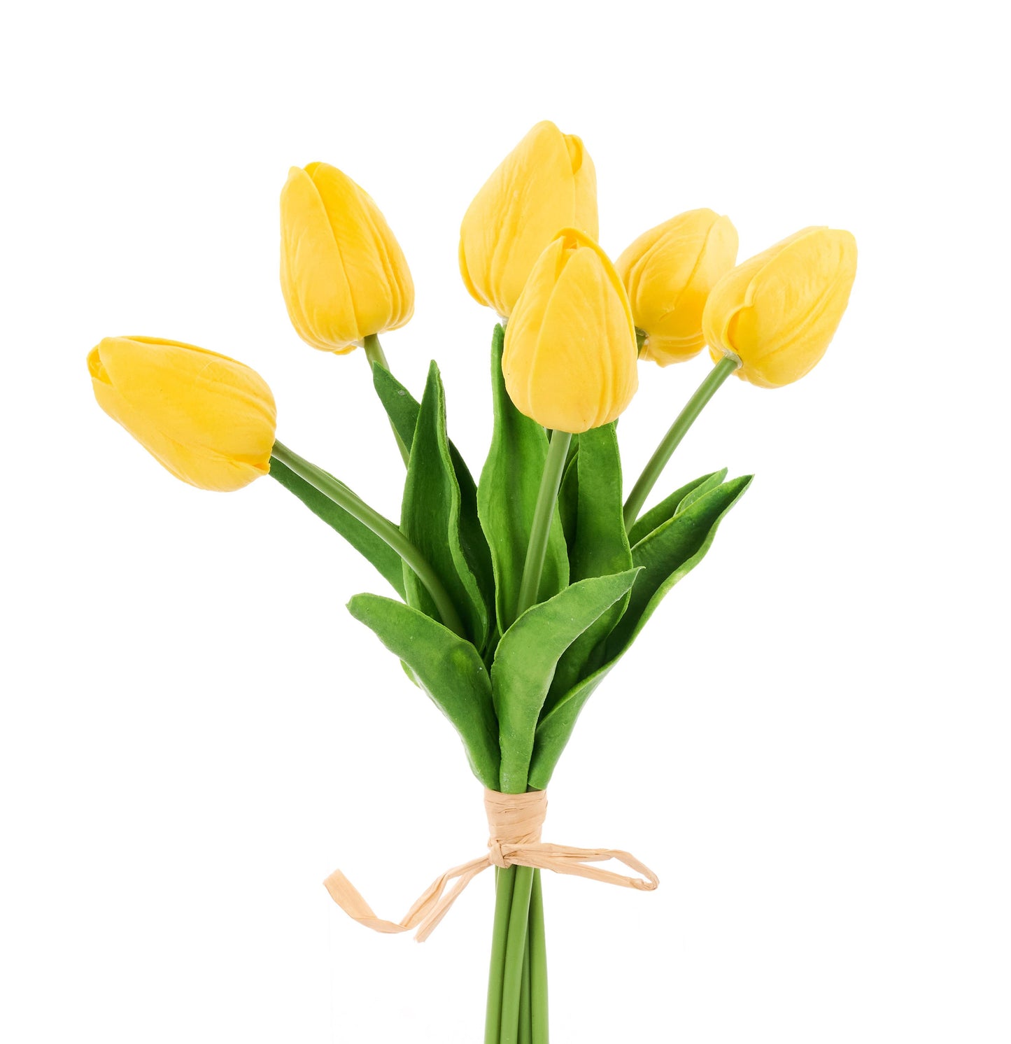 FN172329   13" Large Tulip Bud Bundle x 6   Yellow