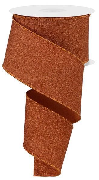 RGE1381TC     2.5" x 10yd Fine Glitter On Royal     Pumpkin