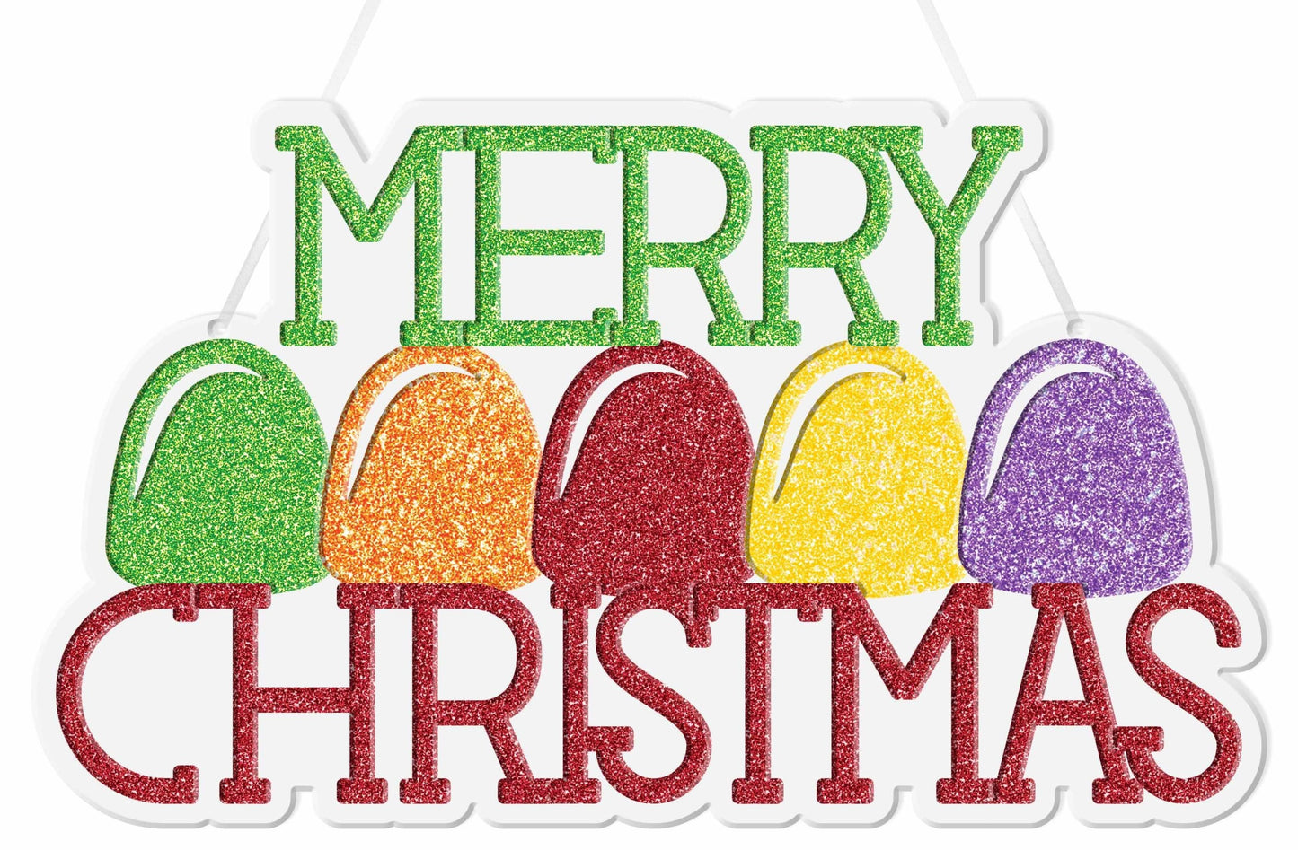XC634517     10"L x 5.9"H Christmas Gumdrops Sign    Multi