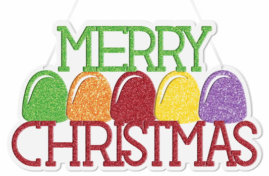 XC634517     10"L x 5.9"H Christmas Gumdrops Sign    Multi