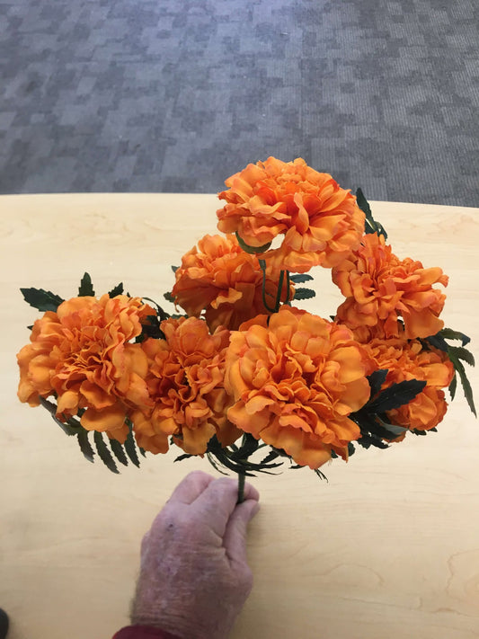 MTF24335OR  Marigold Bush 13.75" Orange